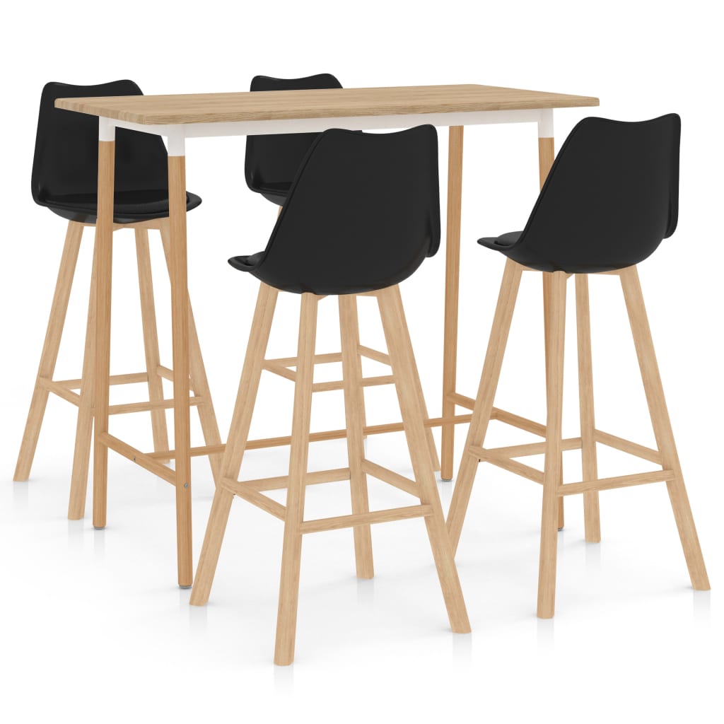  Bargrupp 5 delar svart