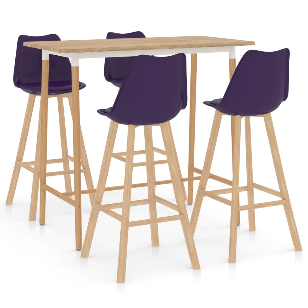 Bargrupp 5 delar lila