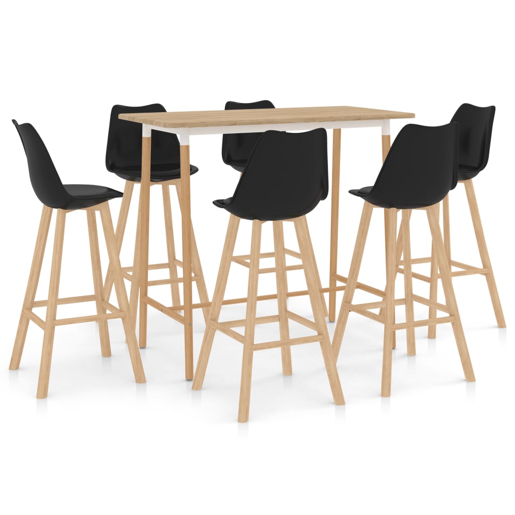  Bargrupp 7 delar svart