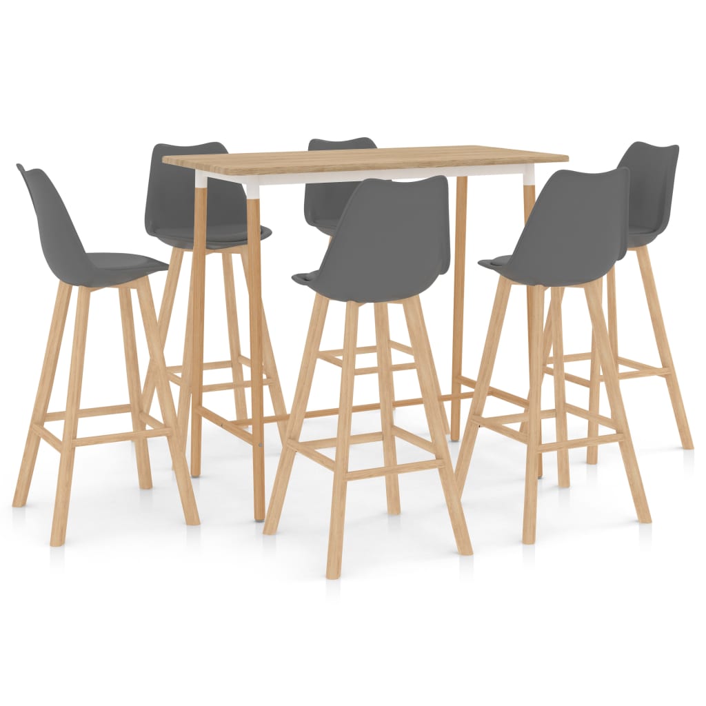  Bargrupp 7 delar grå