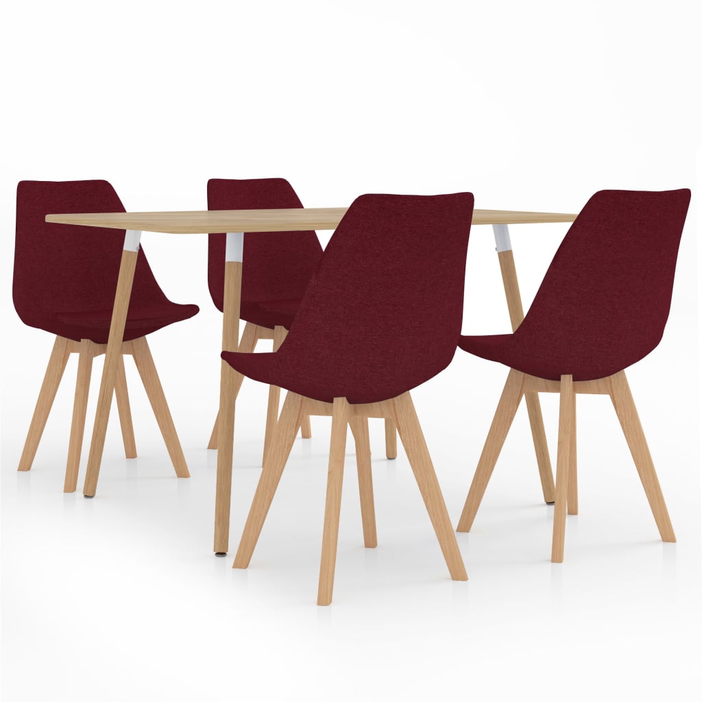  Matgrupp 5 delar vinröd