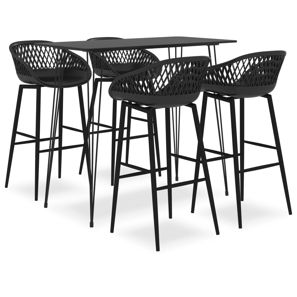  Bargrupp 5 delar svart