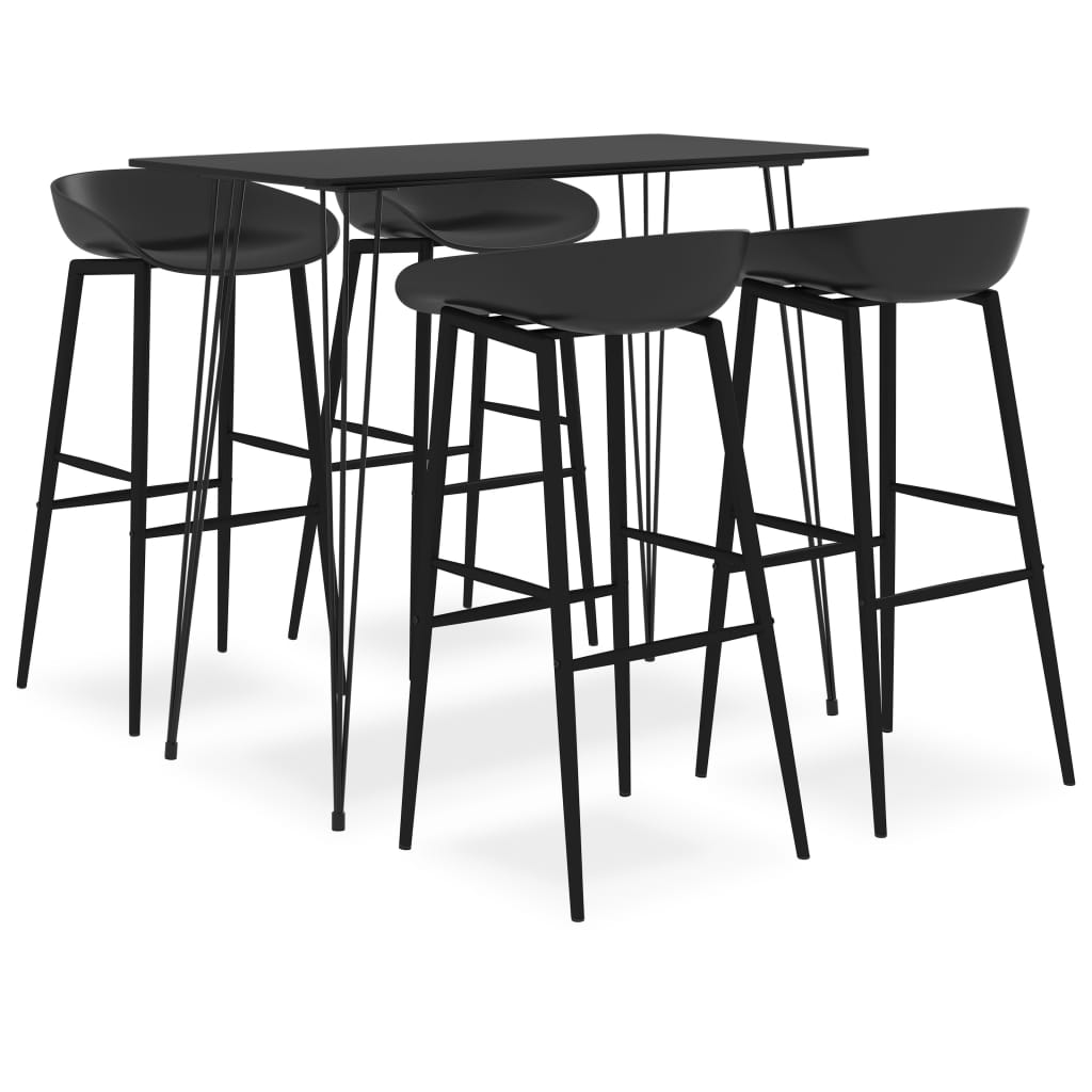  Bargrupp 5 delar svart