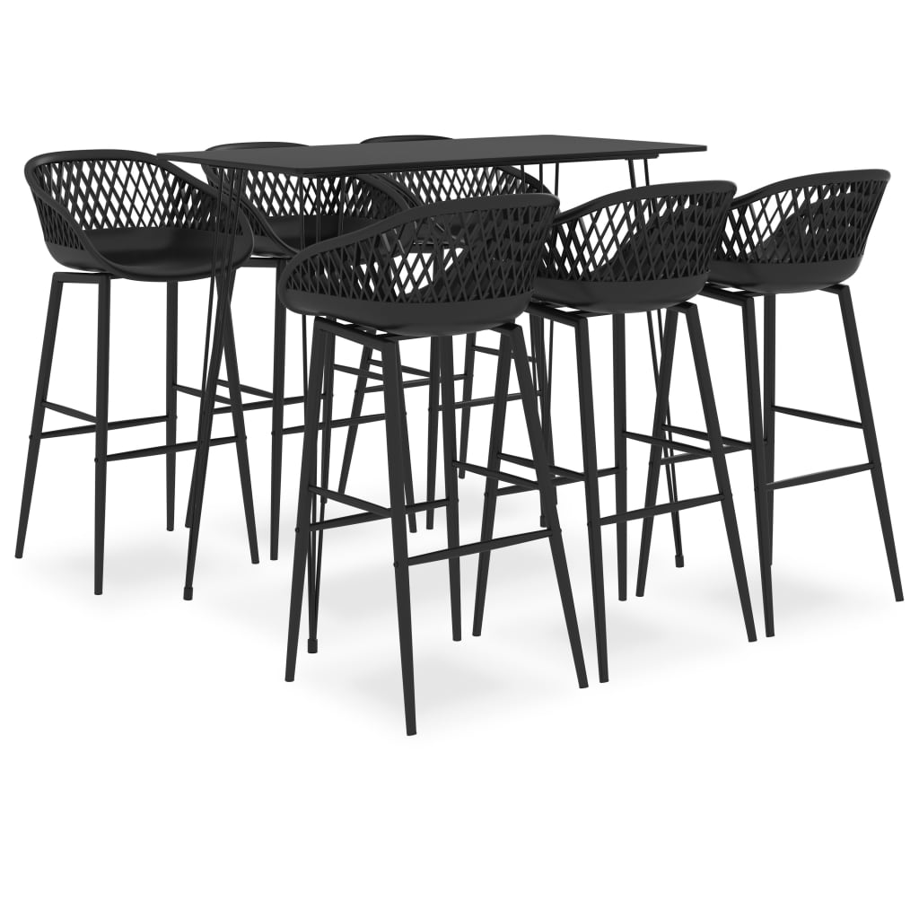  Bargrupp 7 delar svart