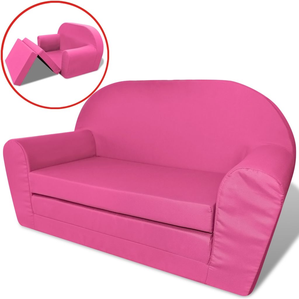  Bäddsoffa för barn rosa