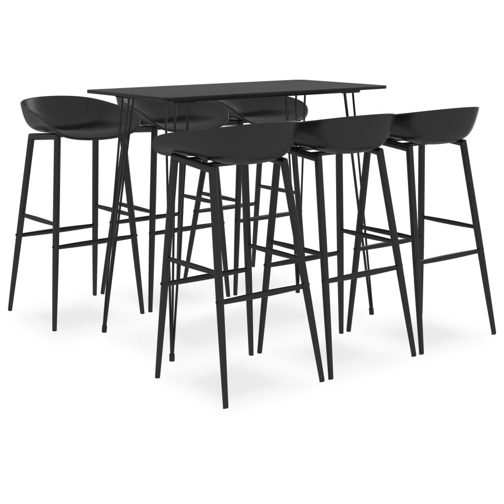  Bargrupp 7 delar svart