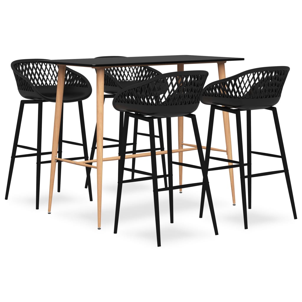  Bargrupp 5 delar svart