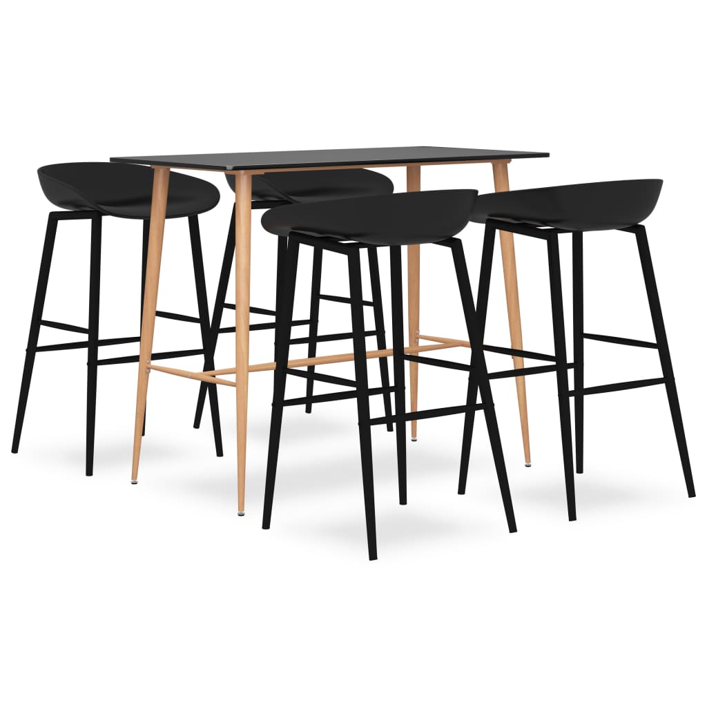  Bargrupp 5 delar svart