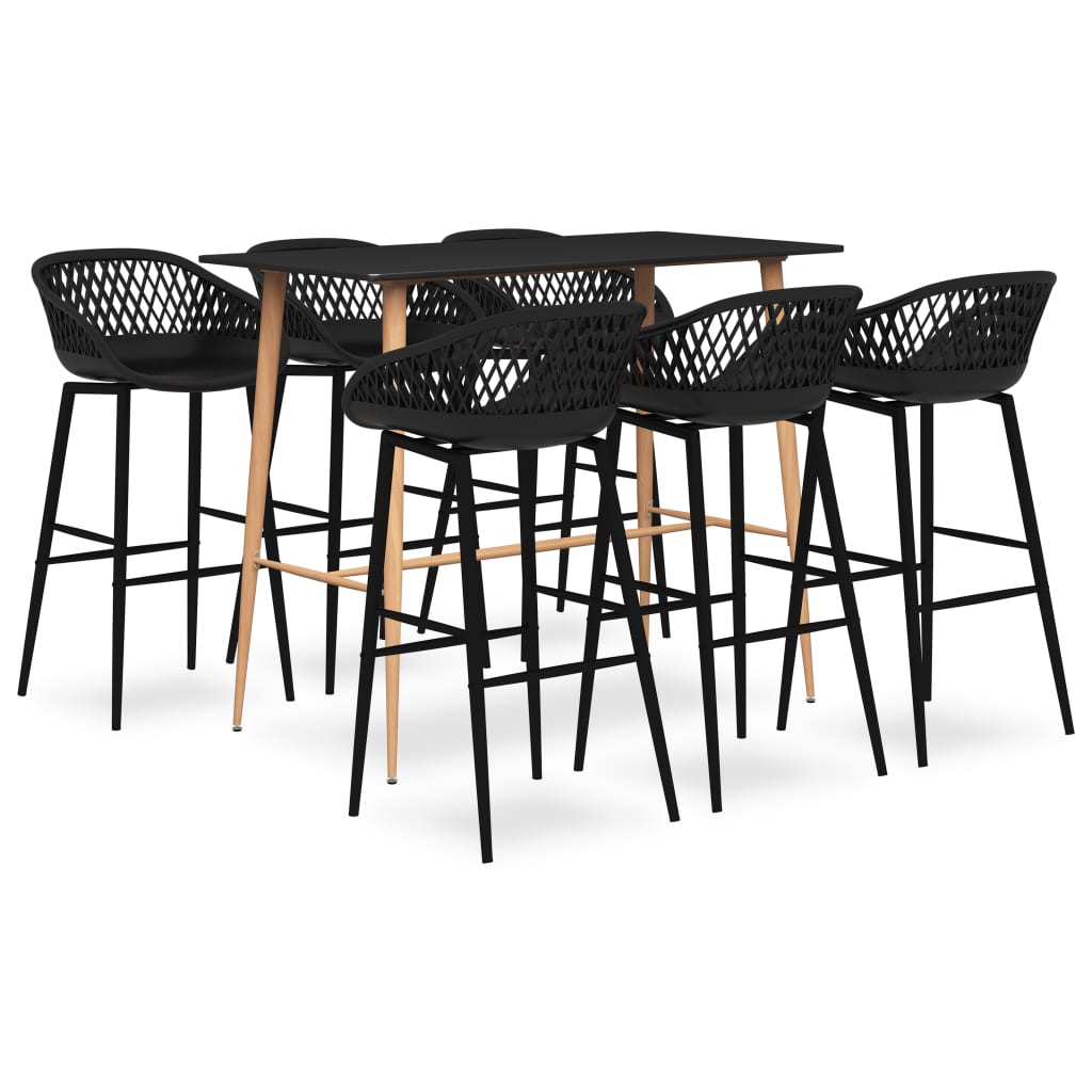  Bargrupp 7 delar svart