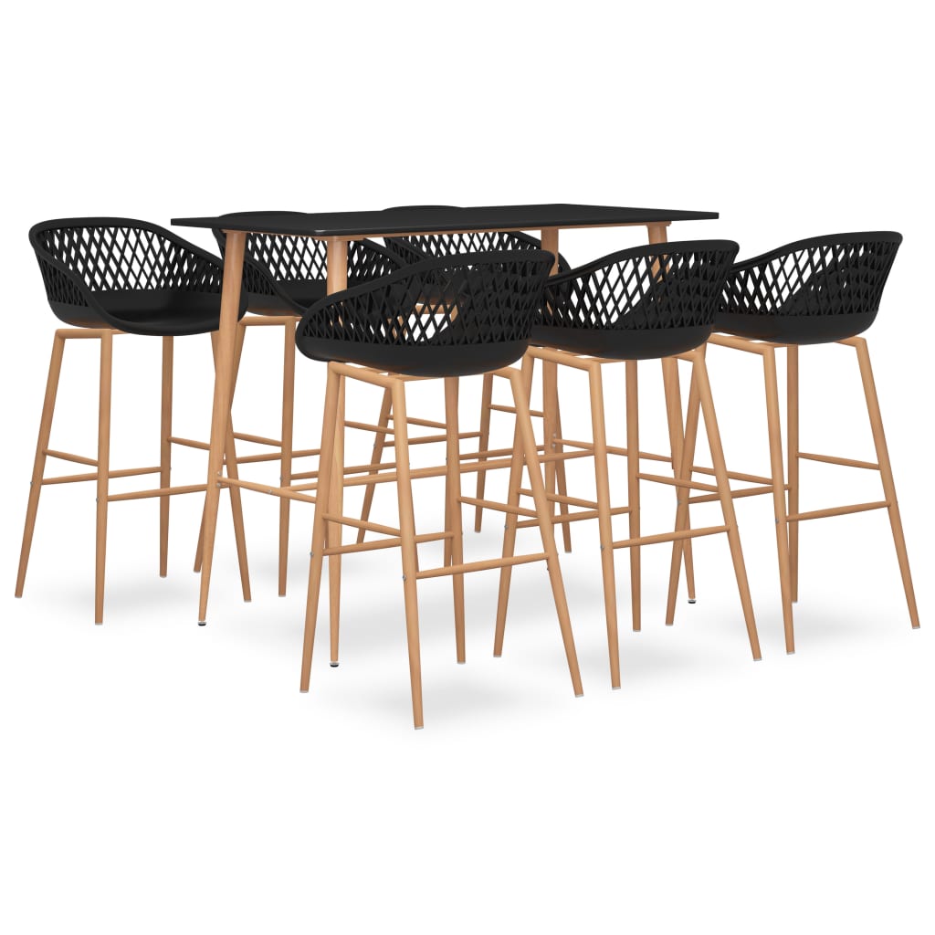  Bargrupp 7 delar svart