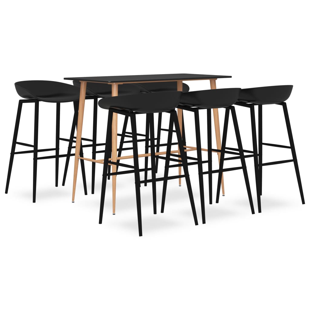  Bargrupp 7 delar svart