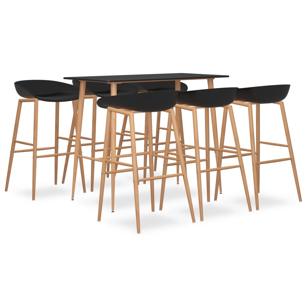  Bargrupp 7 delar svart