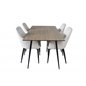 Silar Dining Table - 180 cm - "Wood Look"  Melamine / Black Legs, Comfort Dining Chair - Beige / Black_4