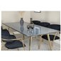 Estelle Dining Table 200*90*H76 - Grey / Brass, Arrow armchair - Brass Legs - Black Velvet_6