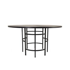 Copenhagen - Dining Table round - Black / Black