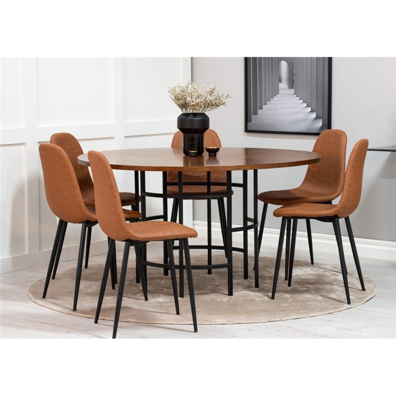 Copenhagen - Dining Table round - Brown / Black