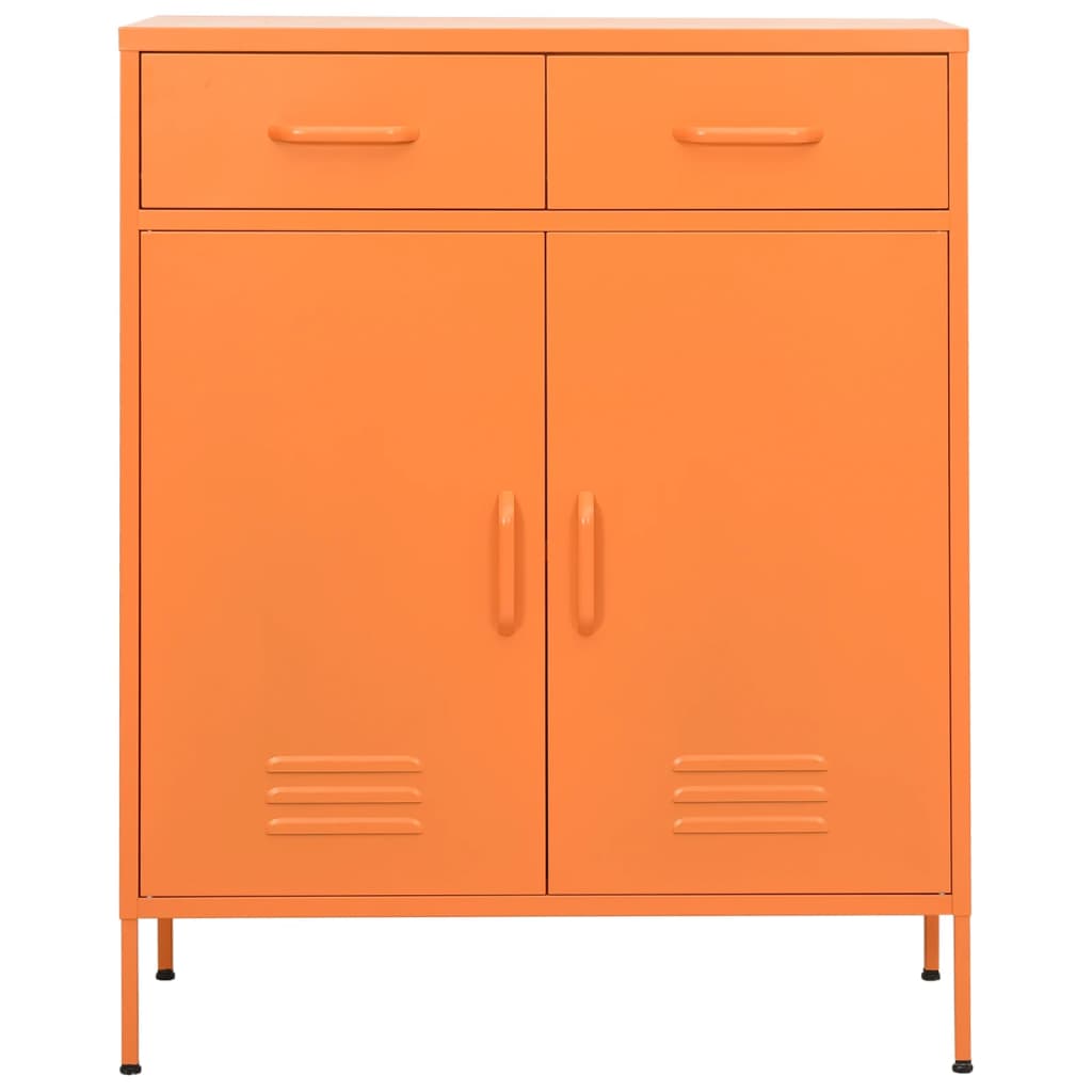  Förvaringsskåp orange 80x35x101,5 cm stål