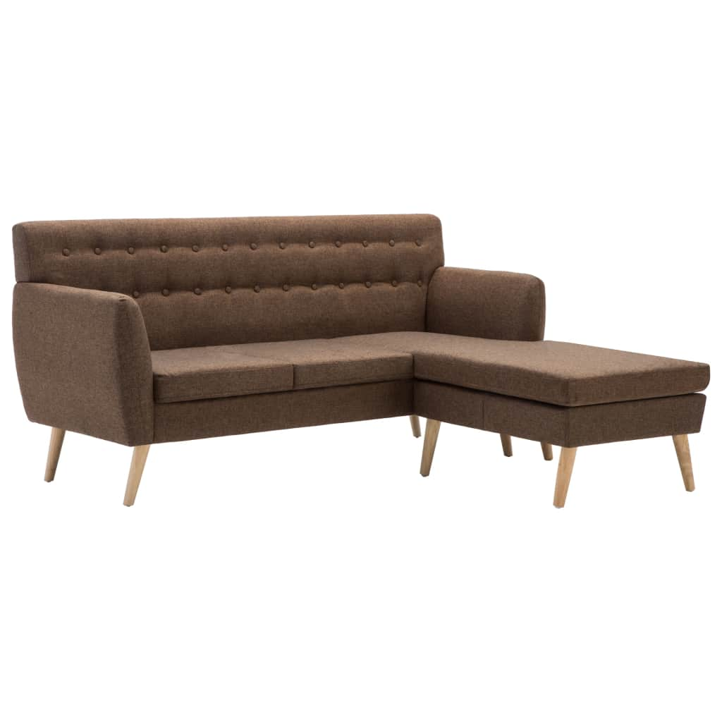  Soffa L-formad tyg 171,5x138x81,5 cm brun