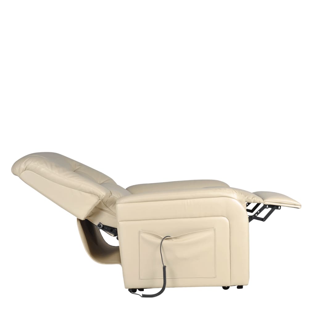  Reclinerfåtölj beige konstläder