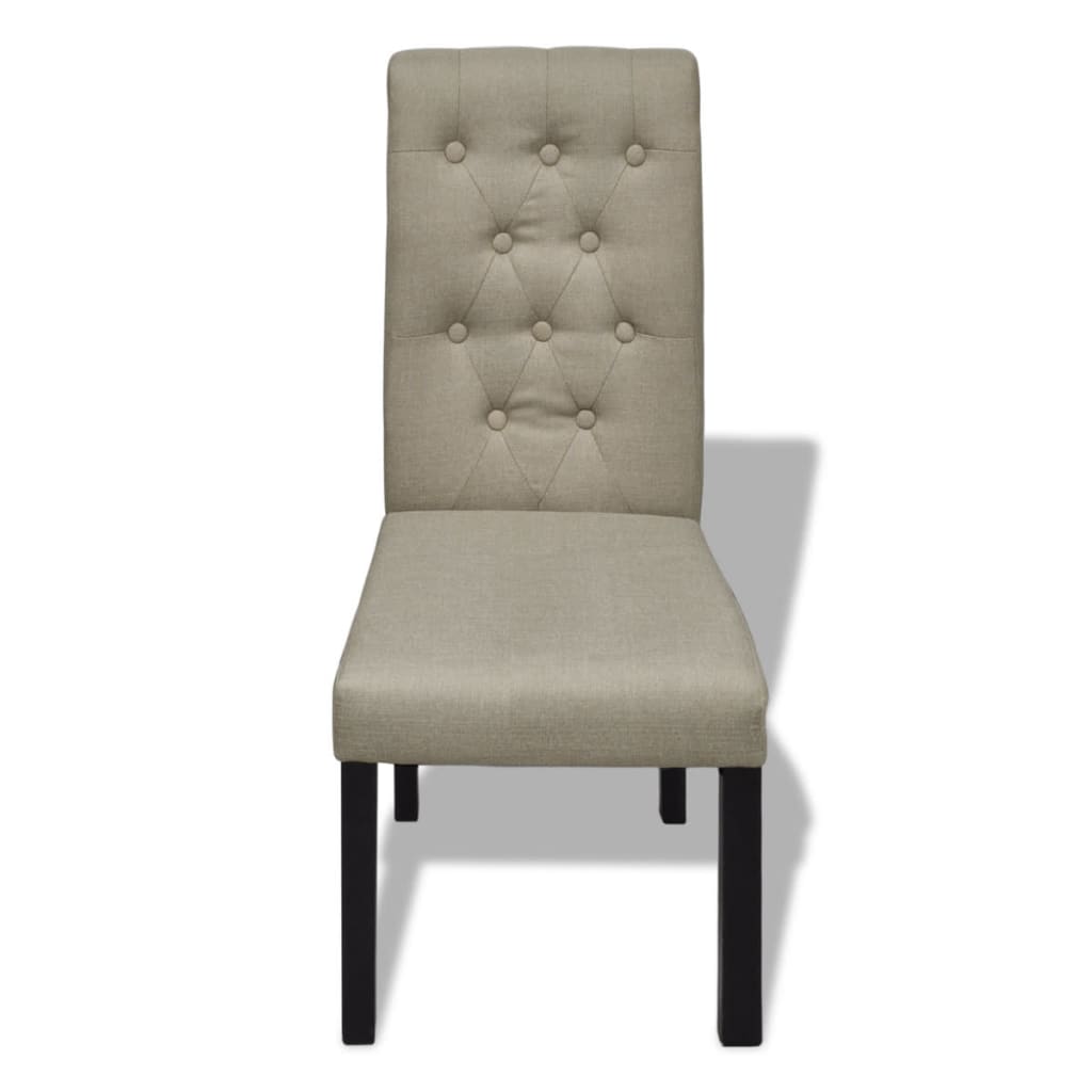 Matstolar 6 st beige tyg