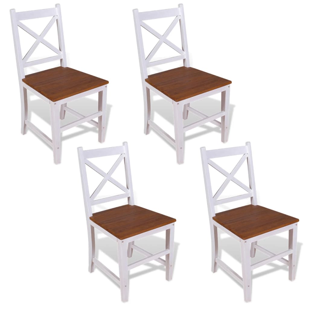  Matstolar 4 st massiv teak mahogny