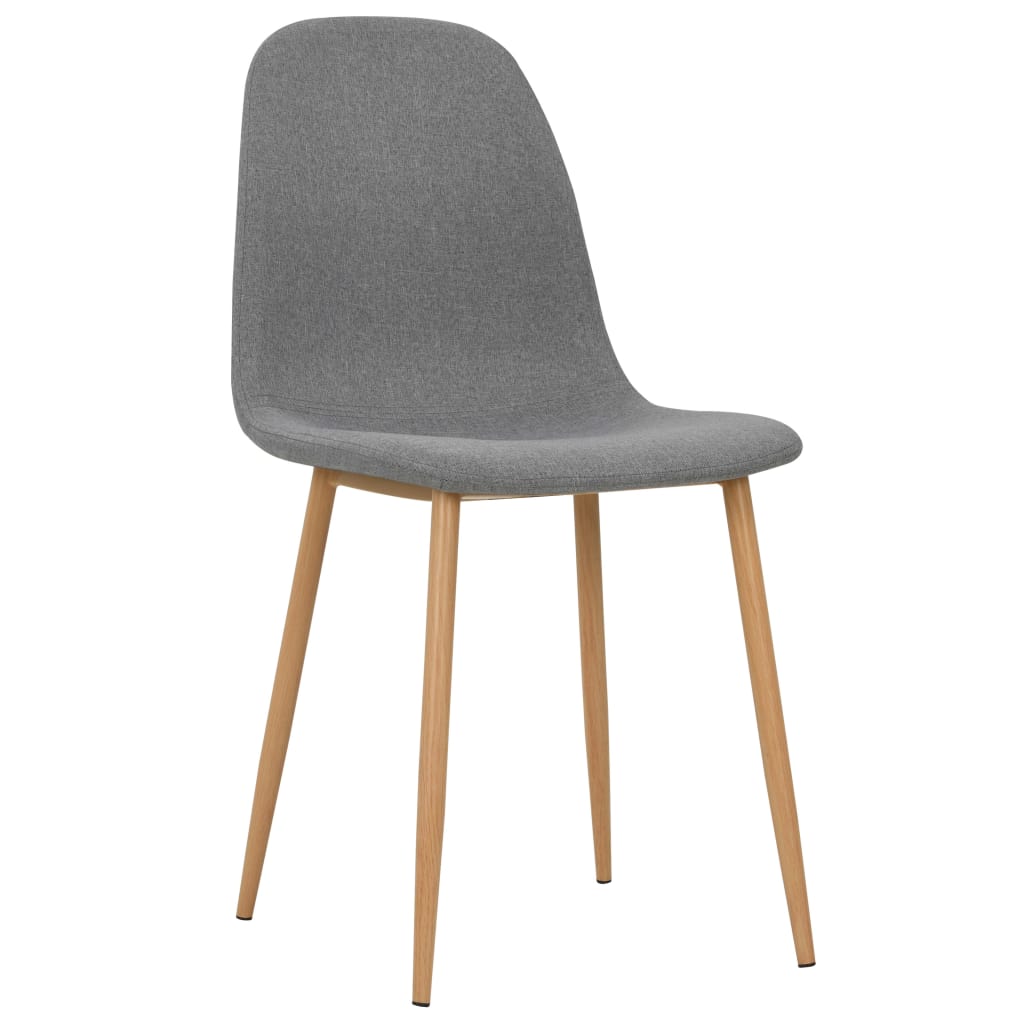  Matstolar 4 st ljusgrå tyg