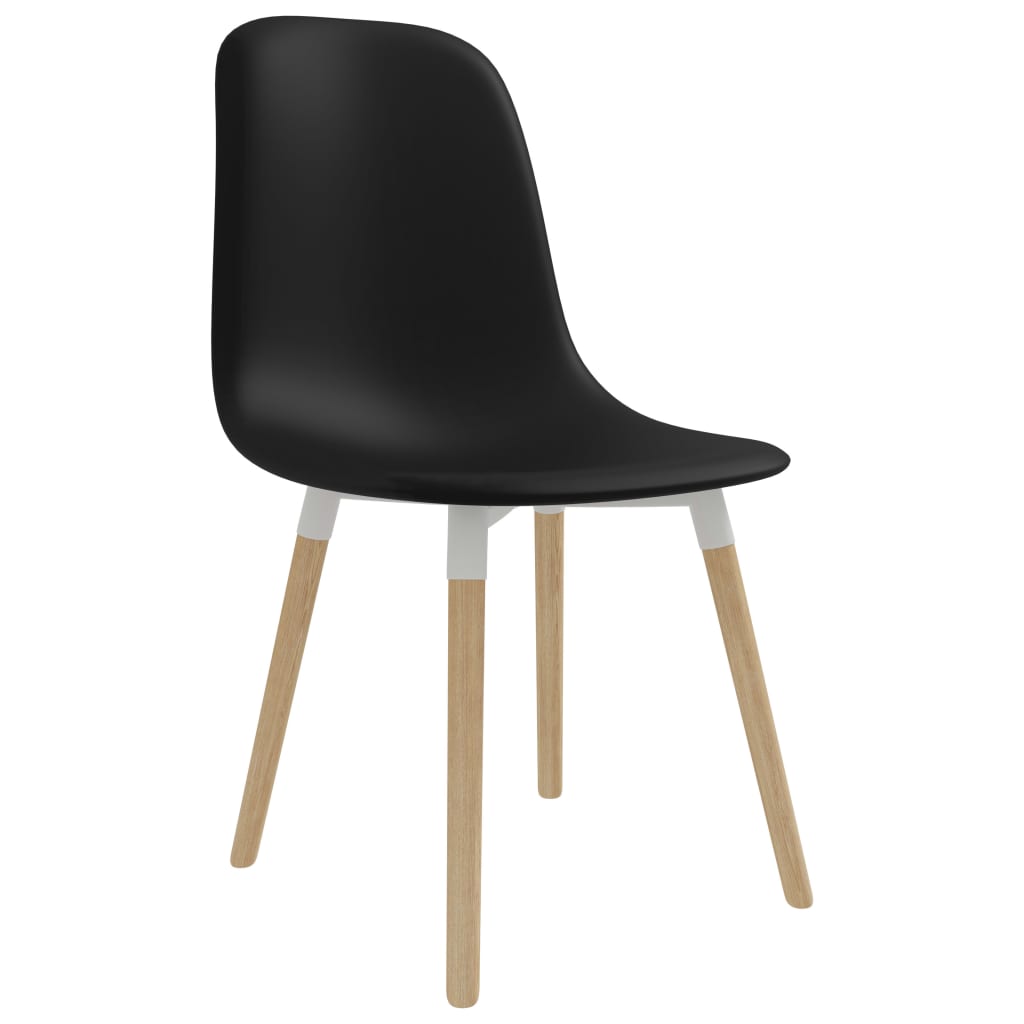  Matstolar 2 st svart plast
