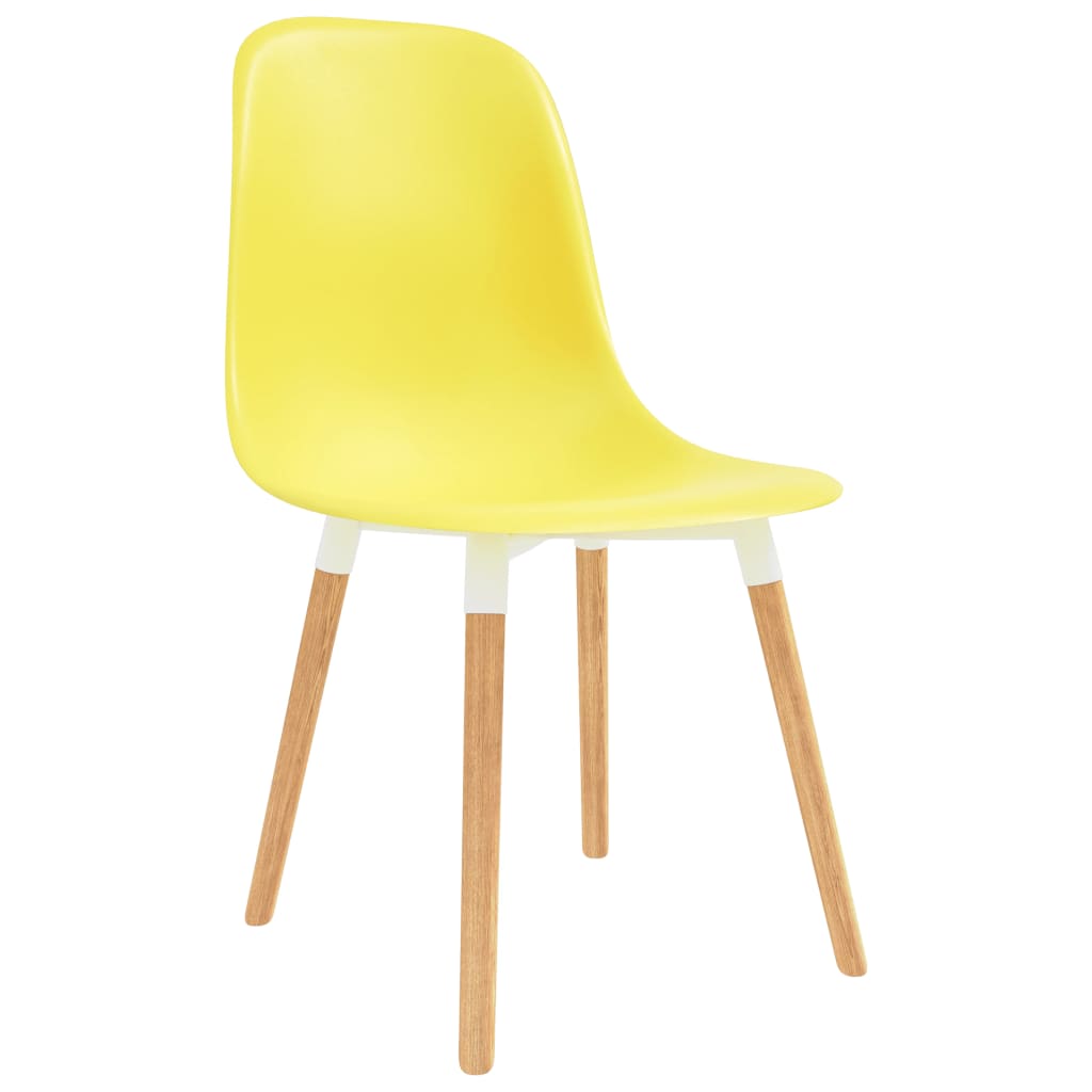  Matstolar 6 st gul plast