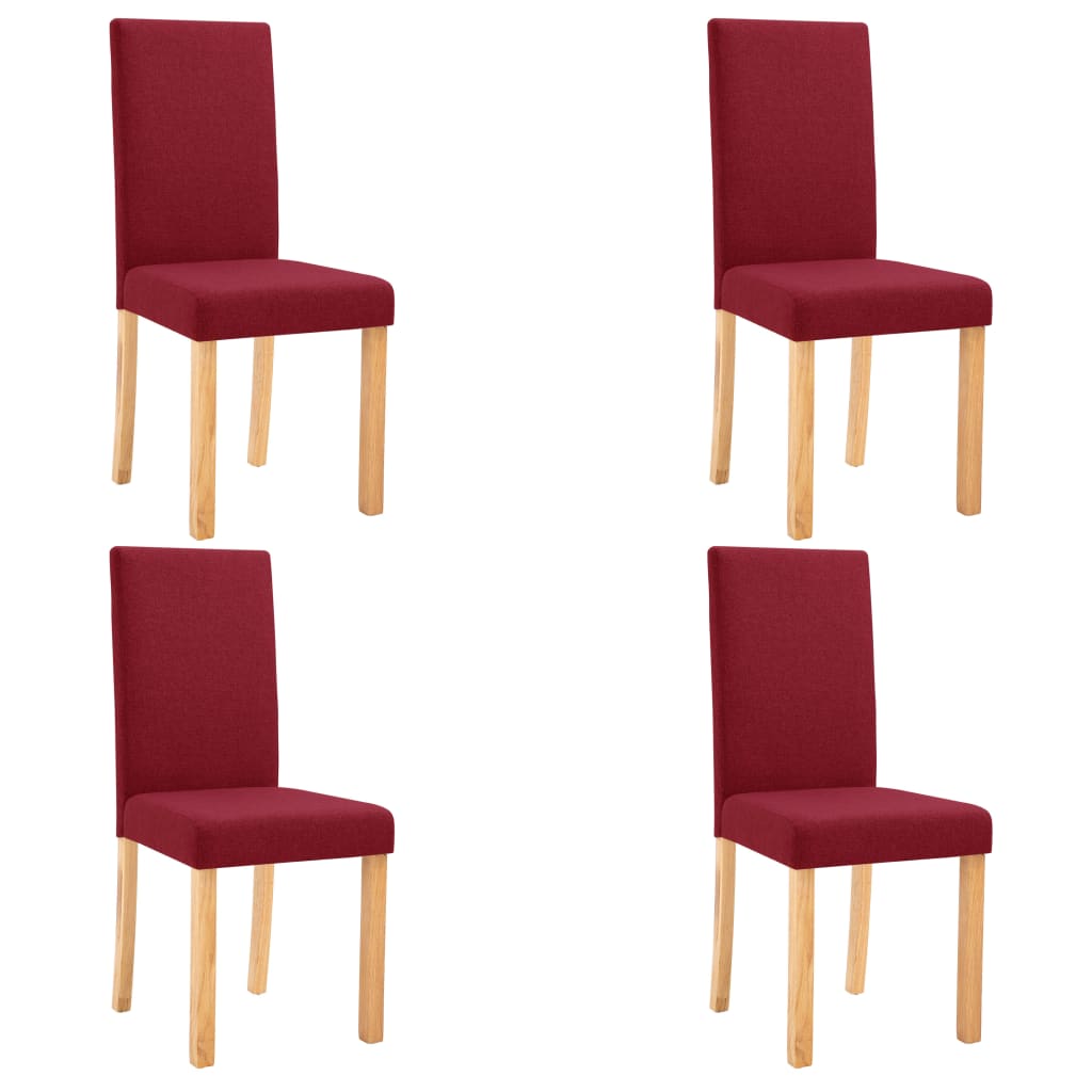  Matstolar 4 st vinröd tyg