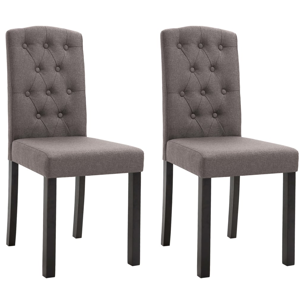  Matstolar 2 st taupe tyg