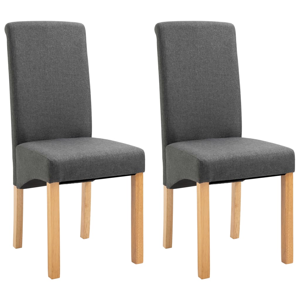 Matstolar 2 st grå tyg