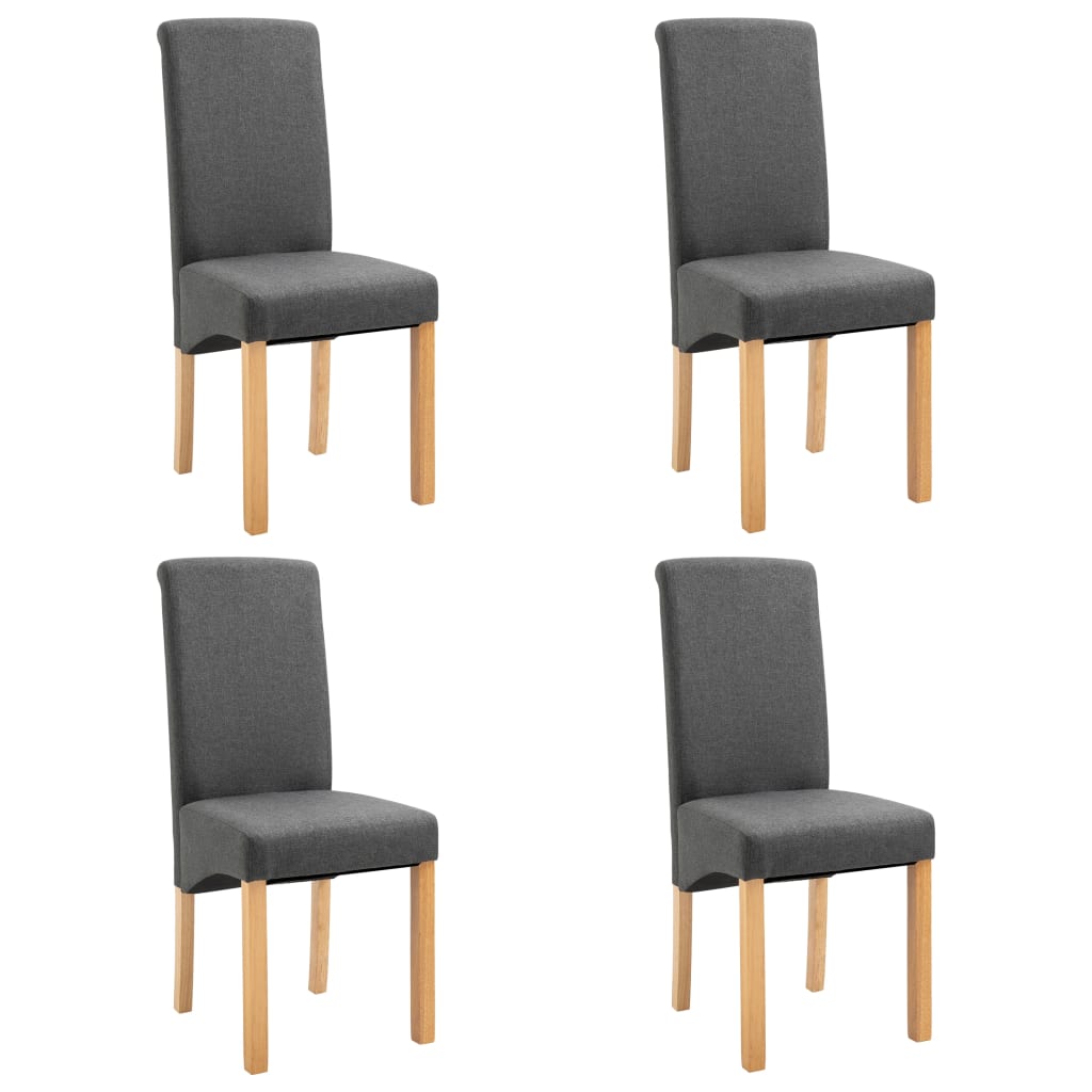  Matstolar 4 st grå tyg