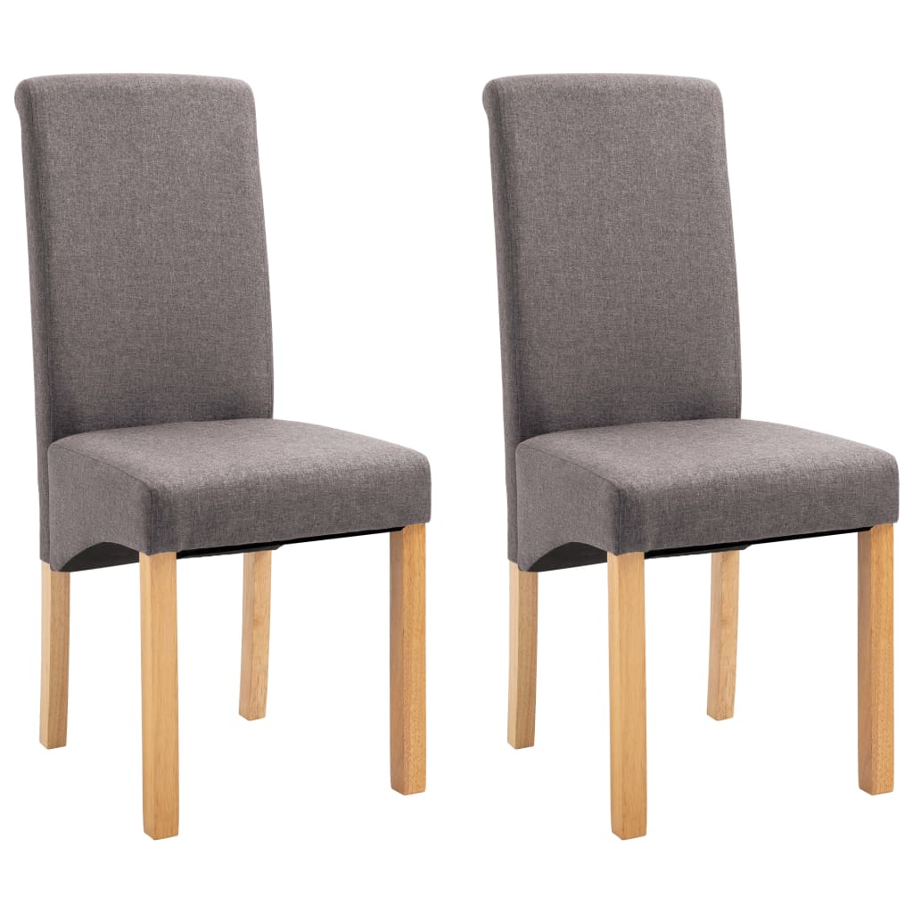 Matstolar 2 st taupe tyg