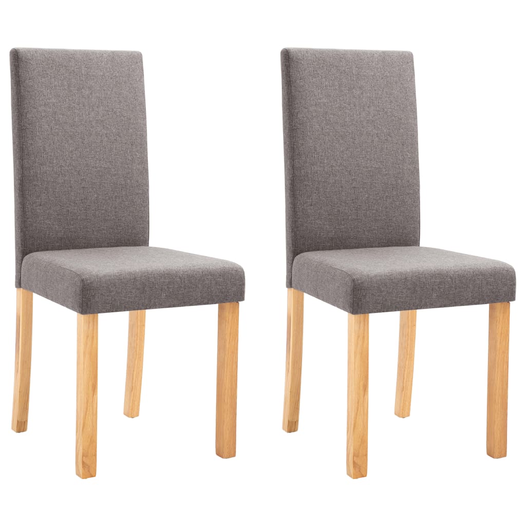  Matstolar 2 st taupe tyg
