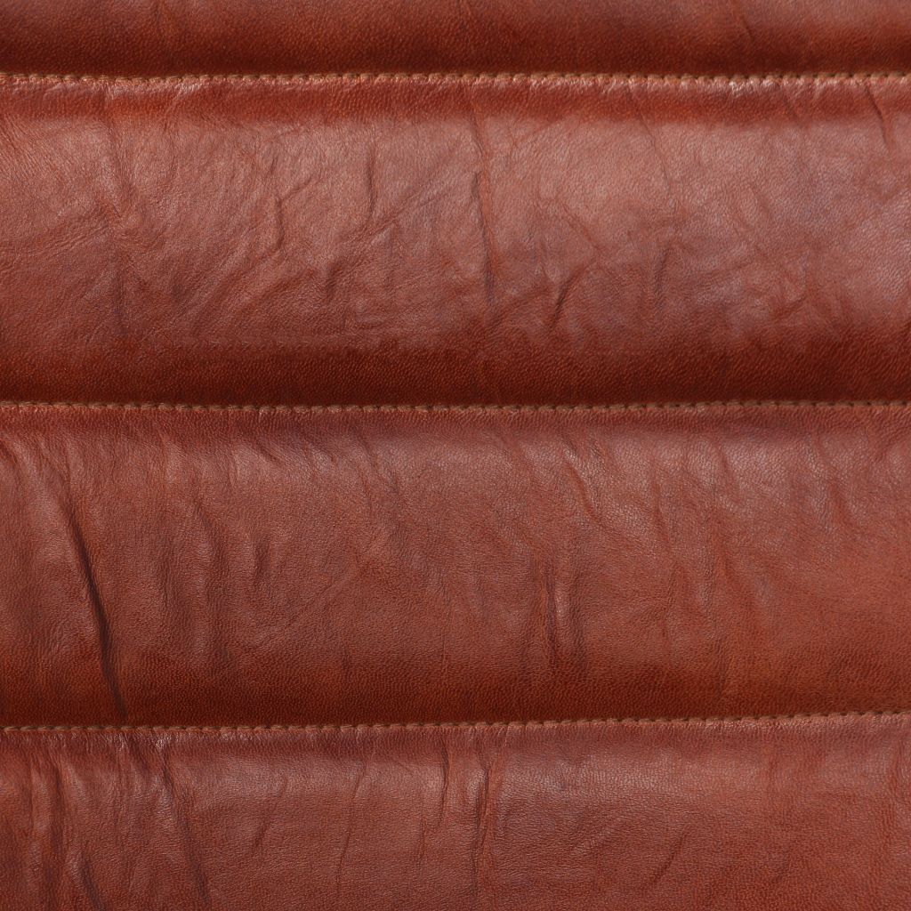  Matstolar 6 st äkta skinn brun