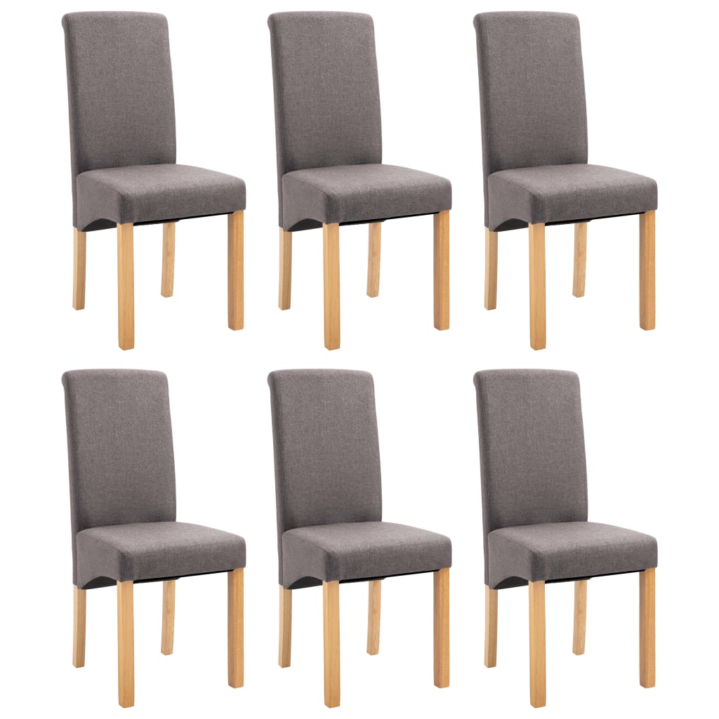  Matstolar 6 st taupe tyg