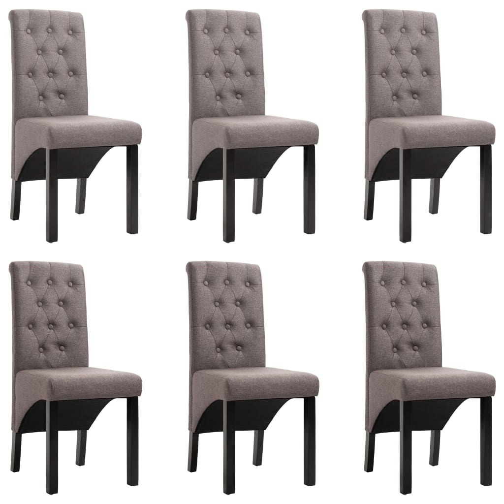  Matstolar 6 st taupe tyg