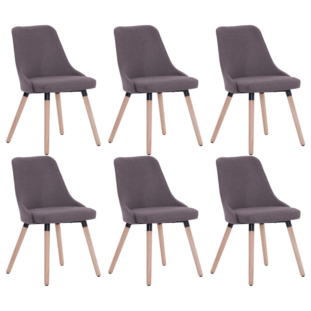  Matstolar 6 st taupe tyg