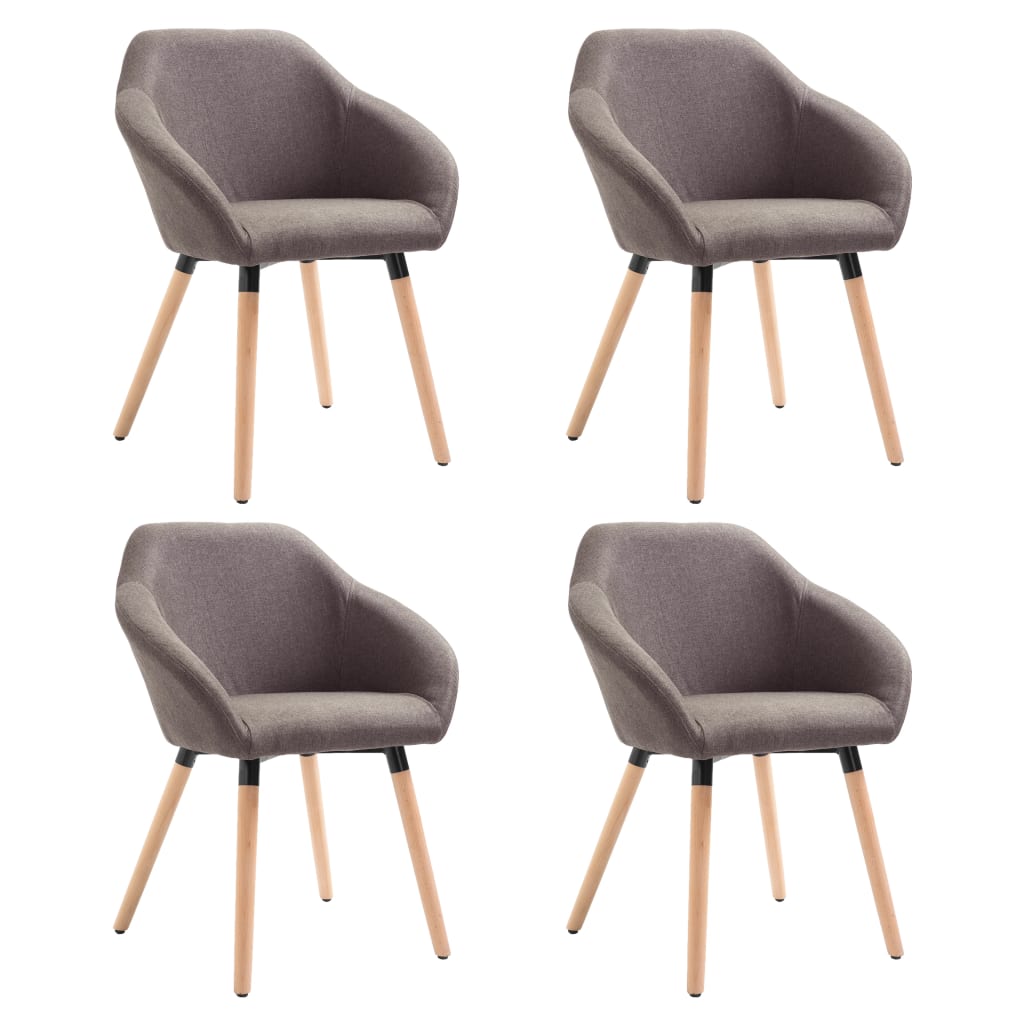  Matstolar 4 st taupe tyg