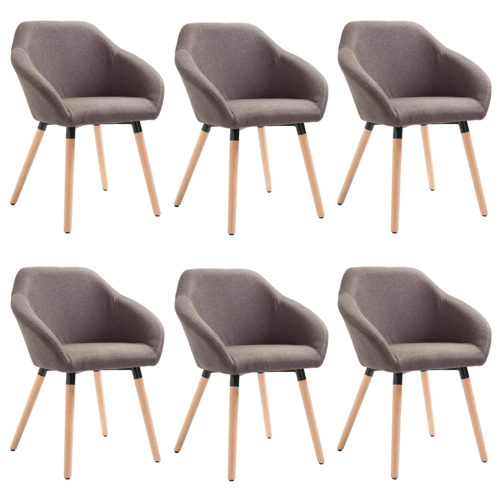  Matstolar 6 st taupe tyg