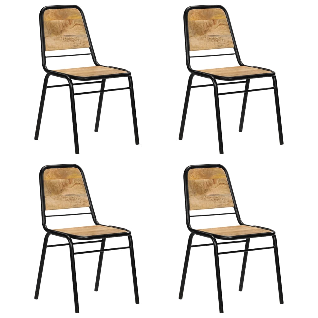  Matstolar 4 st massivt mangoträ