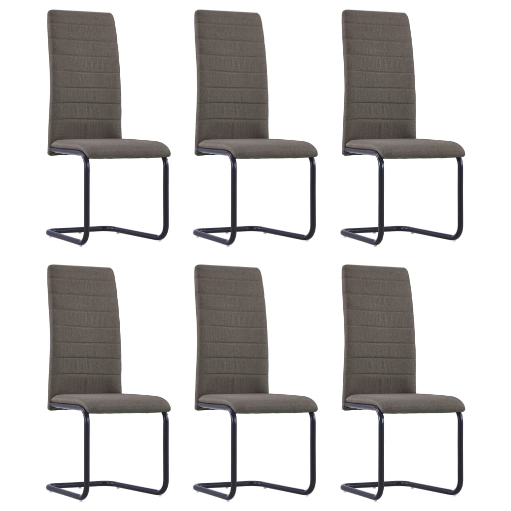  Fribärande matstolar 6 st taupe tyg