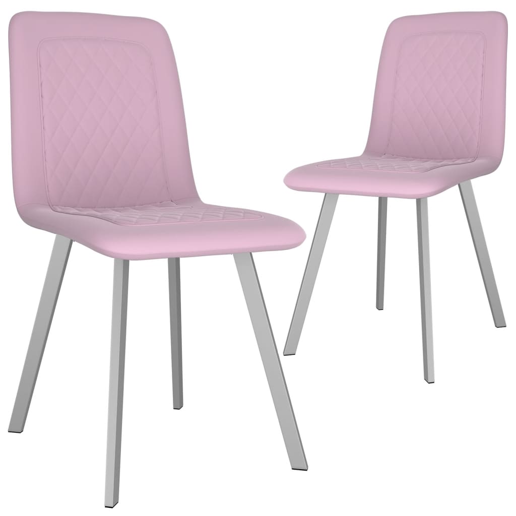  Matstolar 2 st rosa sammet