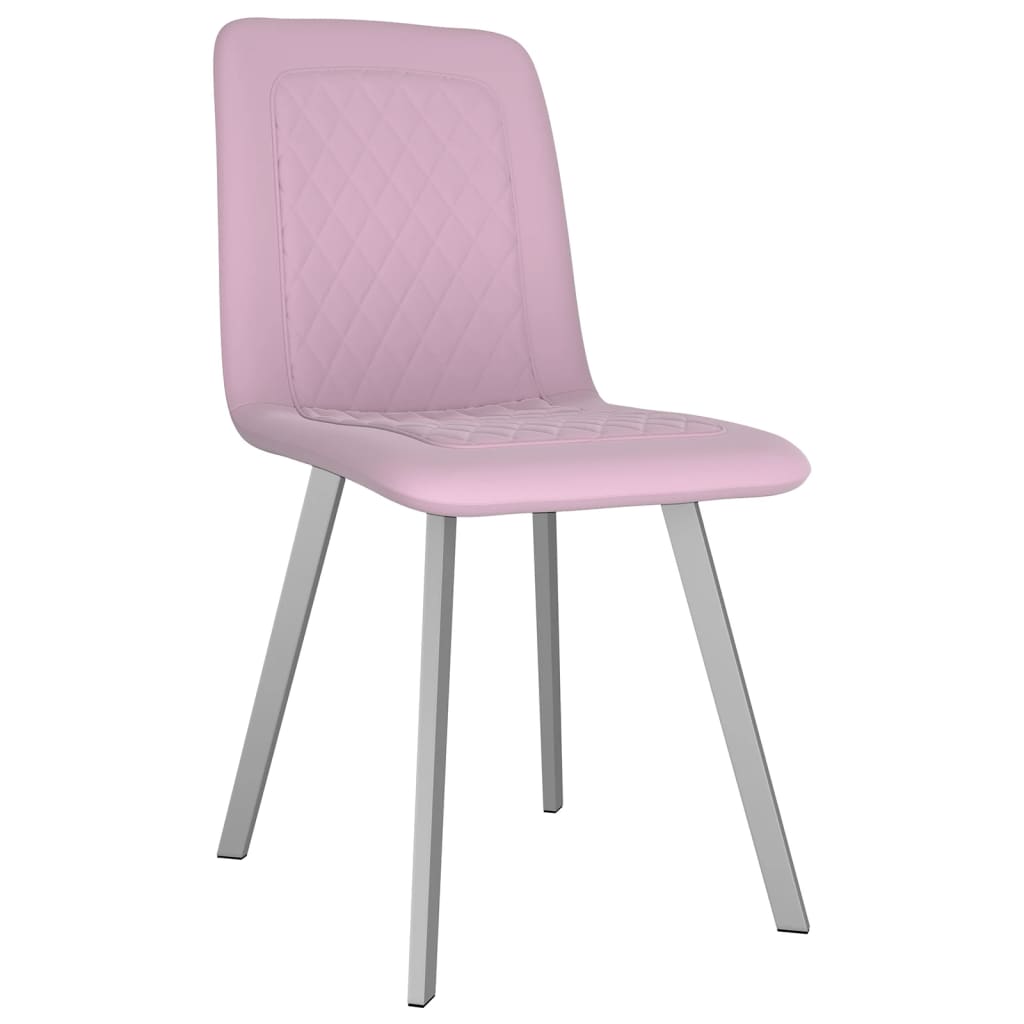  Matstolar 2 st rosa sammet