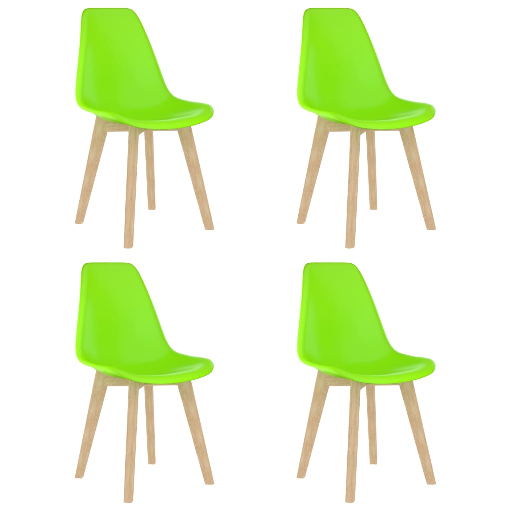  Matstolar 4 st grön plast