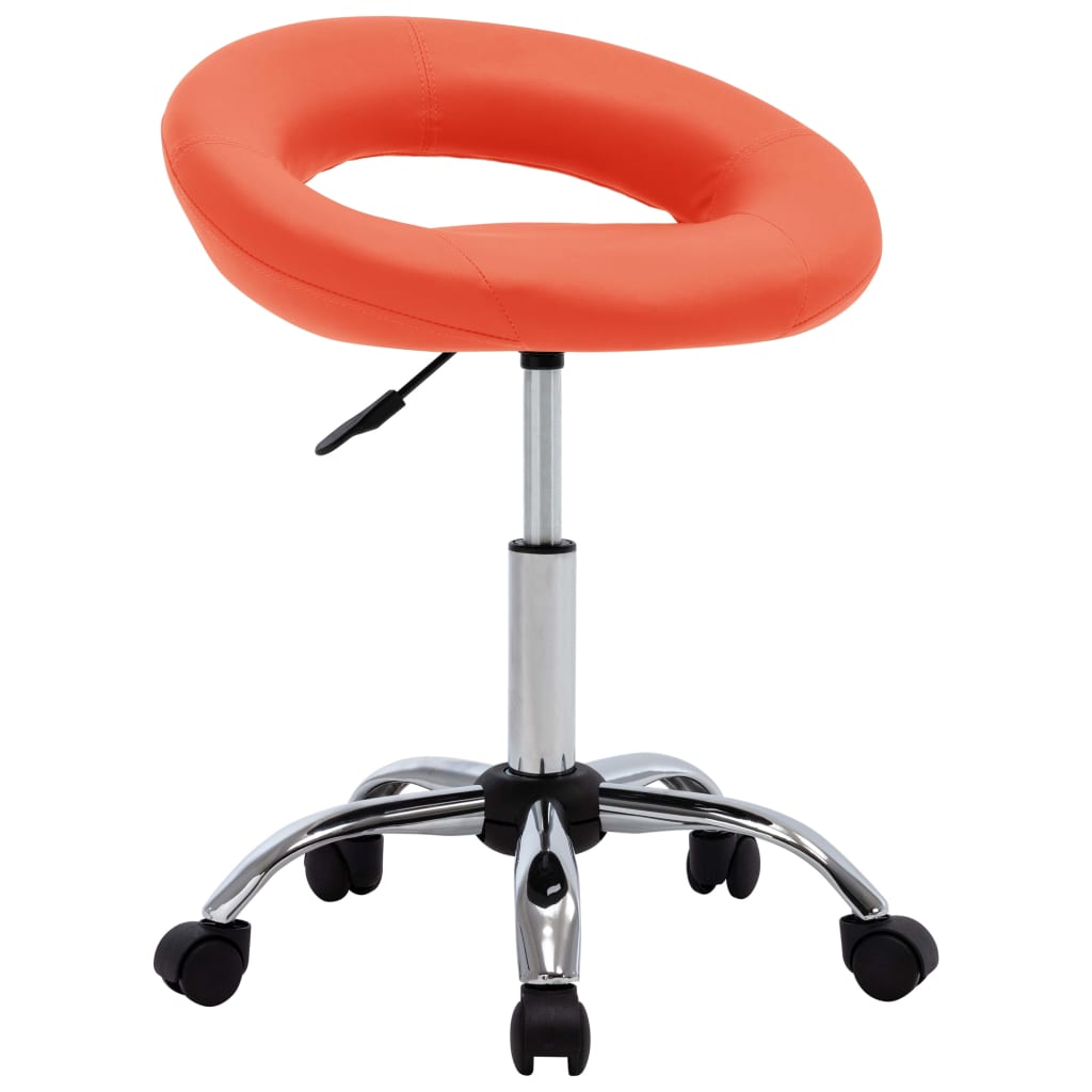  Snurrbar matstol orange konstläder
