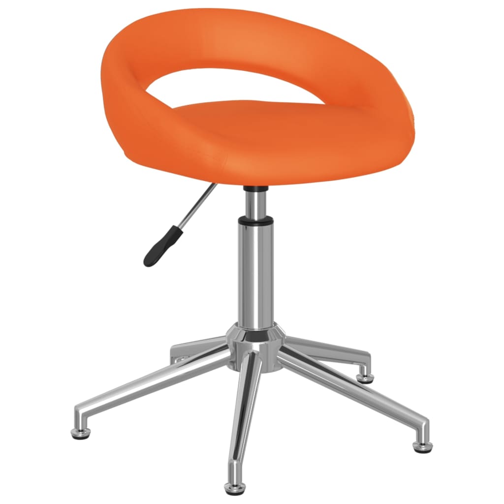  Snurrbar matstol orange konstläder