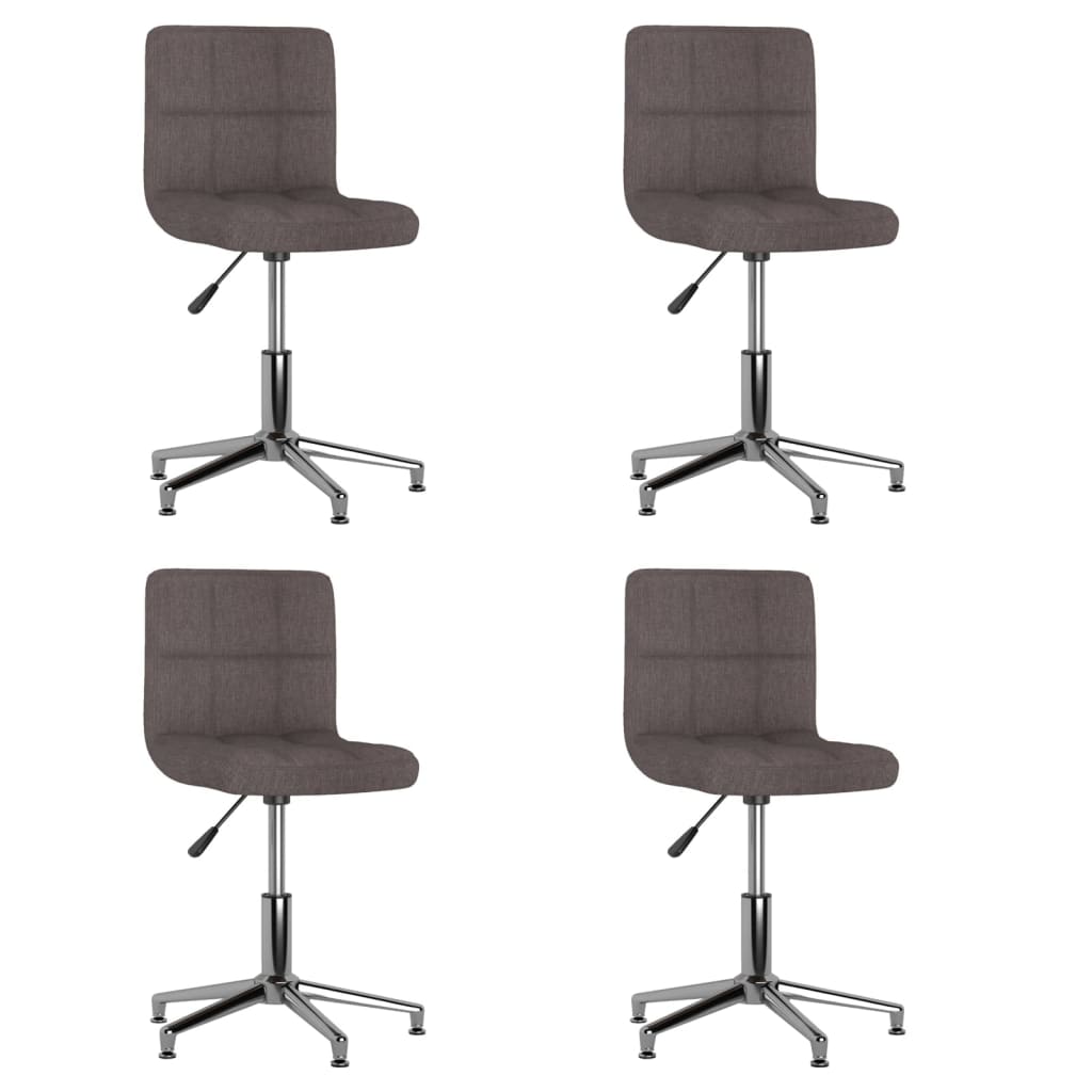  Snurrbara matstolar 4 st taupe tyg
