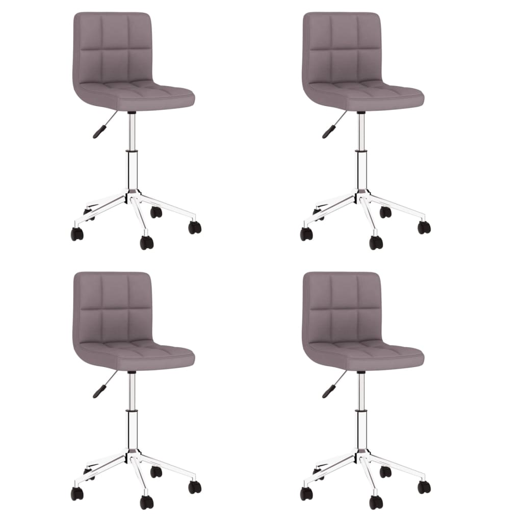  Snurrbara matstolar 4 st taupe tyg