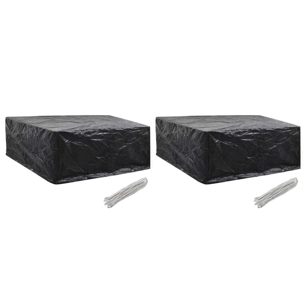  Överdrag för trädgårdsmöbler 2 st 10 öljetter 260x260x90 cm